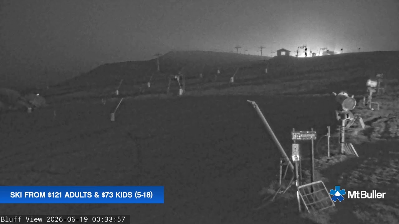 Mt Buller Skyline Live snow cam captured at 18 June 2026, 2:41 pm