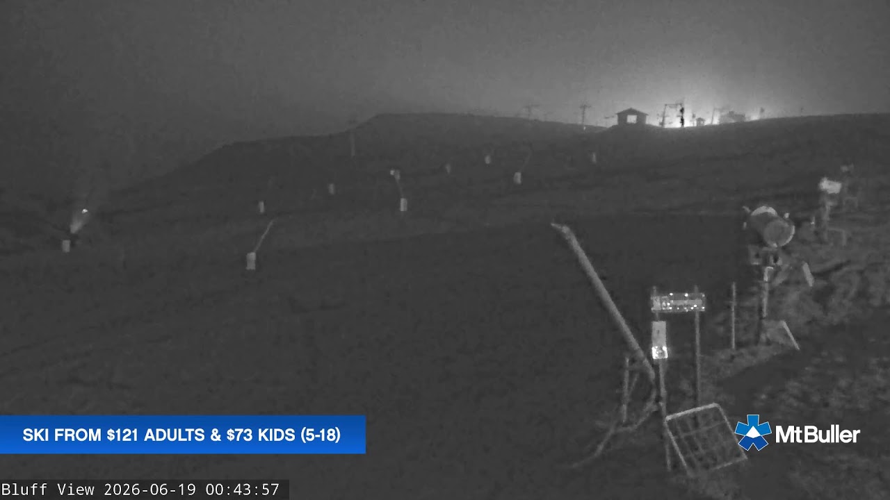 Mt Buller Skyline Live snow cam captured at 18 June 2026, 2:47 pm