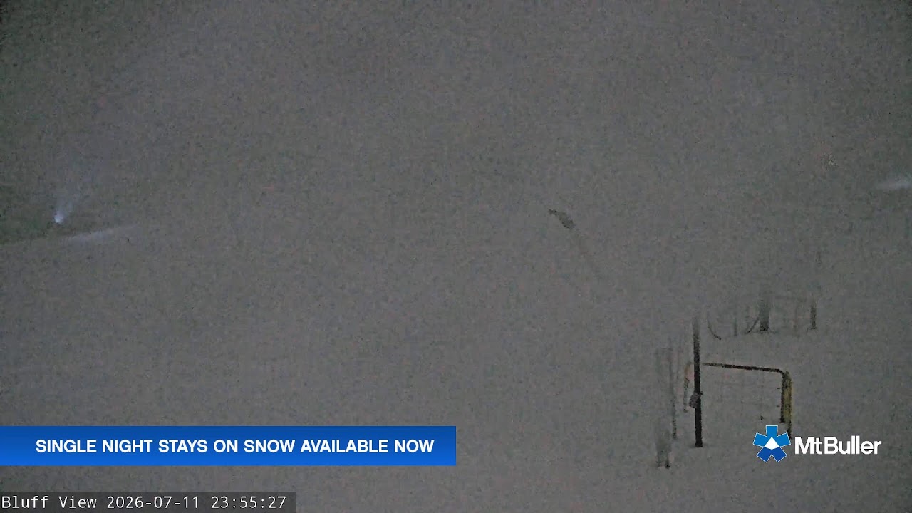 Mt Buller Skyline Live snow cam captured at 11 July 2026 at 11:56 pm AEST