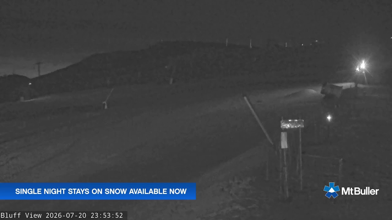 Mt Buller Skyline Live snow cam captured at 20 July 2026 at 11:55 pm AEST