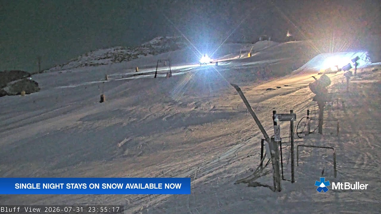 Mt Buller Skyline Live snow cam captured at 31 July 2026 at 11:56 pm AEST