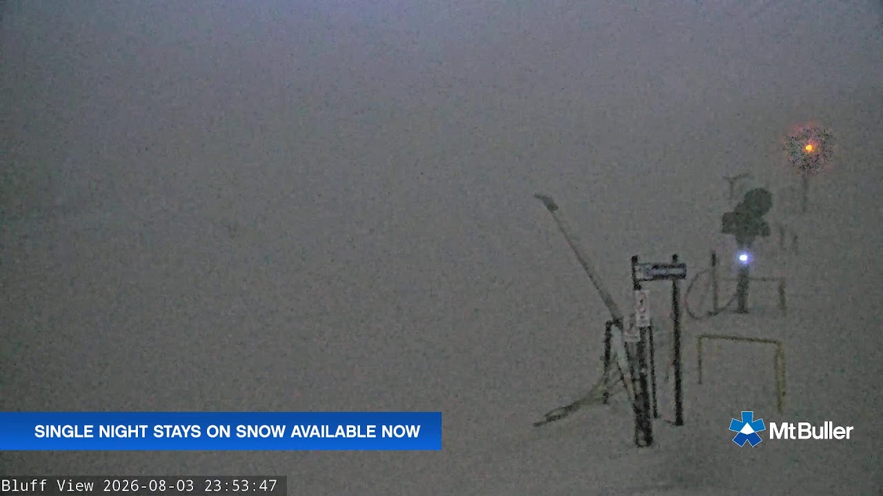 Mt Buller Skyline Live snow cam captured at 3 August 2026 at 11:58 pm AEST