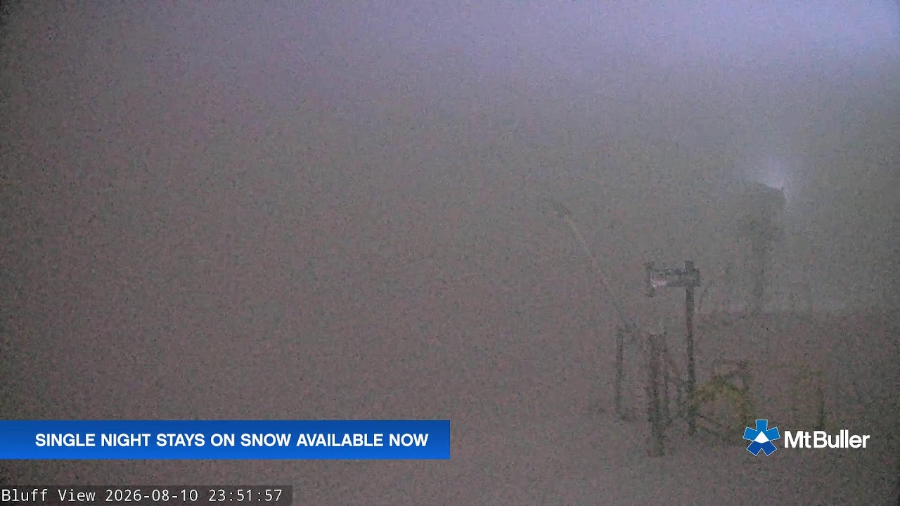 Mt Buller Skyline Live snow cam captured at 10 August 2026 at 11:56 pm AEST