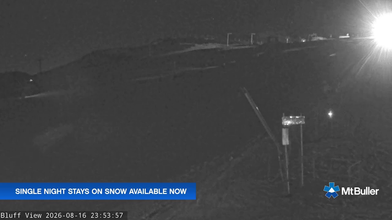 Mt Buller Skyline Live snow cam captured at 16 August 2026 at 11:56 pm AEST