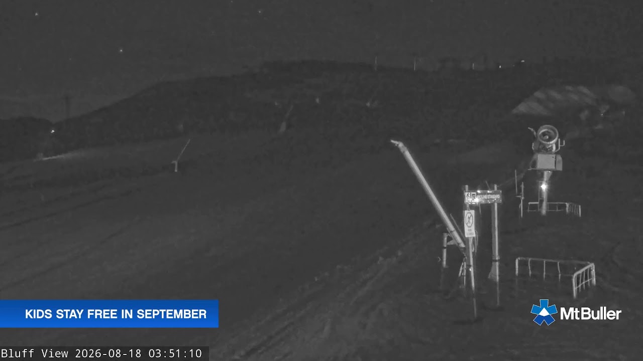 Mt Buller Skyline Live snow cam captured at 18 August 2026 at 3:55 am AEST