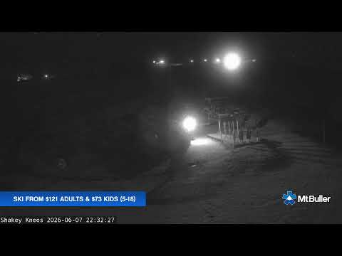 Mt Buller Shakey Knees Live snow cam captured at 7 June 2026, 12:35 pm