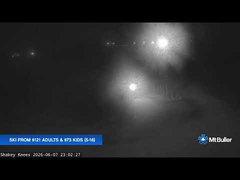Mt Buller Shakey Knees Live snow cam captured at 7 June 2026, 1:05 pm