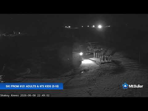 Mt Buller Shakey Knees Live snow cam captured at 8 June 2026, 12:52 pm