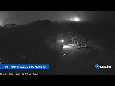Mt Buller Shakey Knees Live snow cam captured at 9 June 2026, 12:40 pm