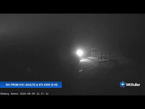 Mt Buller Shakey Knees Live snow cam captured at 9 June 2026, 12:52 pm