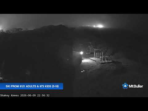 Mt Buller Shakey Knees Live snow cam captured at 9 June 2026, 12:58 pm