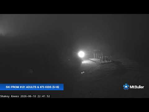 Mt Buller Shakey Knees Live snow cam captured at 10 June 2026, 12:44 pm