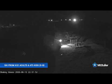 Mt Buller Shakey Knees Live snow cam captured at 12 June 2026, 12:56 pm