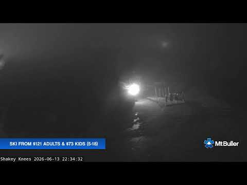 Mt Buller Shakey Knees Live snow cam captured at 13 June 2026, 12:38 pm