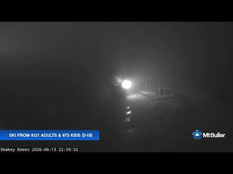 Mt Buller Shakey Knees Live snow cam captured at 13 June 2026, 1:02 pm