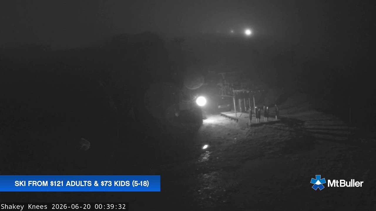 Mt Buller Shakey Knees Live snow cam captured at 19 June 2026, 2:41 pm