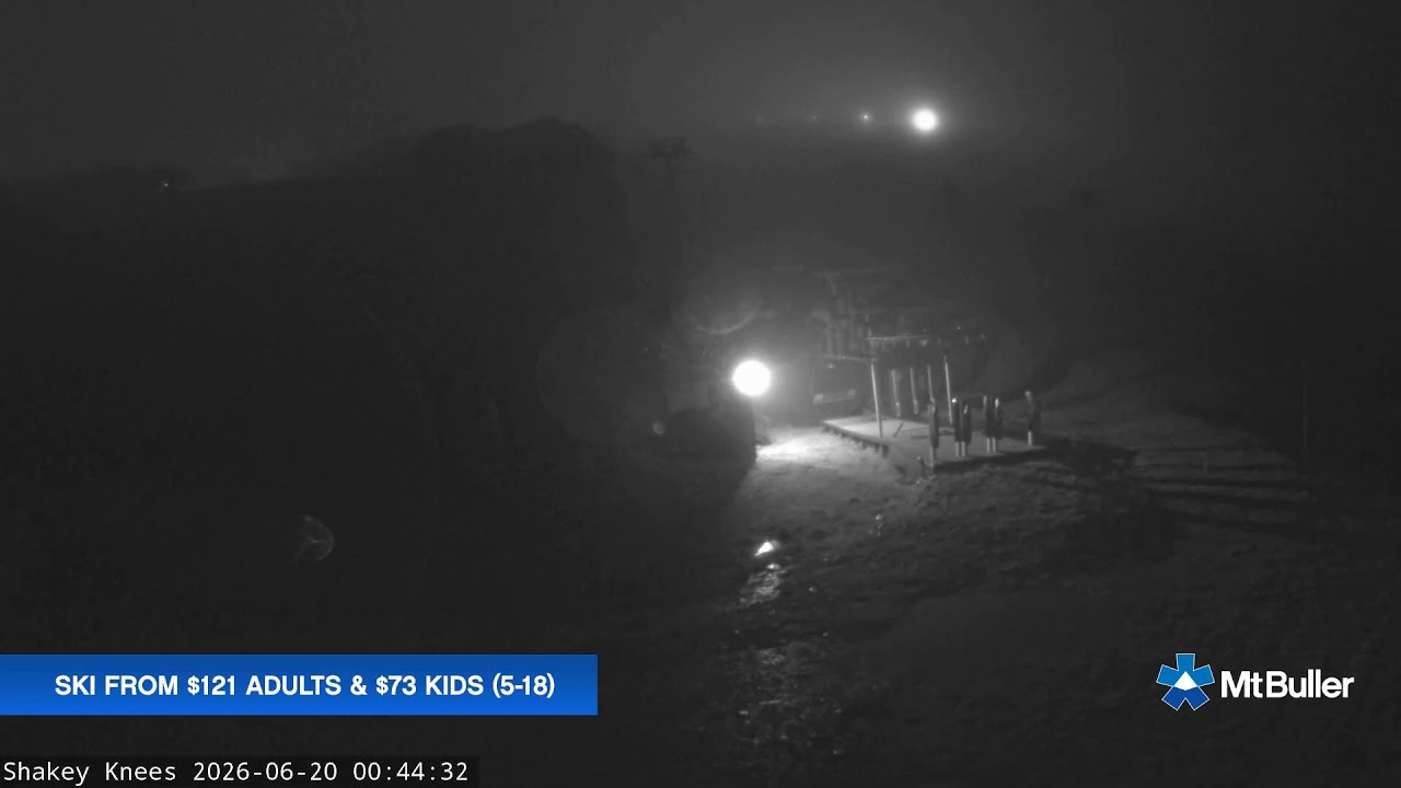 Mt Buller Shakey Knees Live snow cam captured at 19 June 2026, 2:47 pm