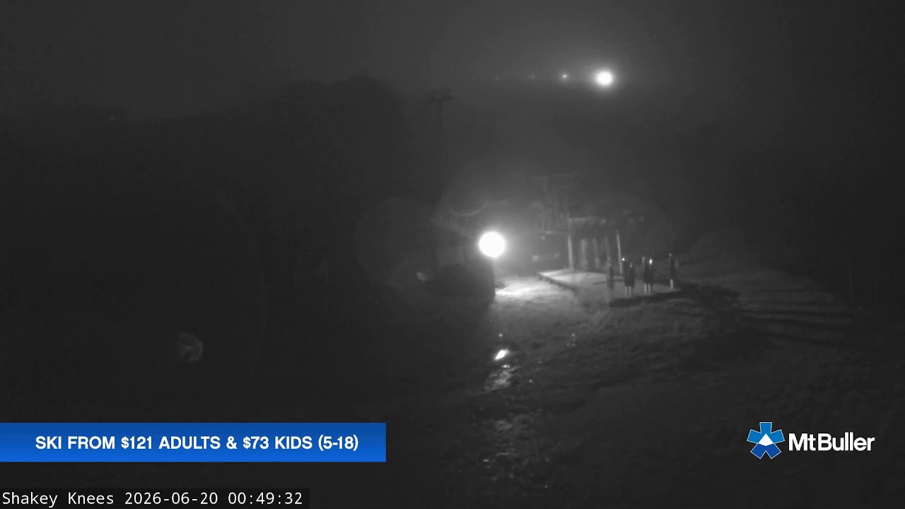 Mt Buller Shakey Knees Live snow cam captured at 19 June 2026, 2:53 pm