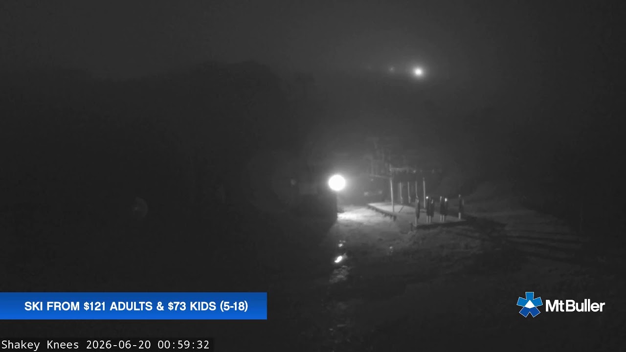 Mt Buller Shakey Knees Live snow cam captured at 19 June 2026, 2:59 pm