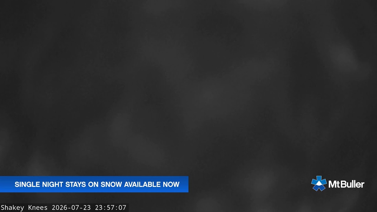 Mt Buller Shakey Knees Live snow cam captured at 23 July 2026 at 11:59 pm AEST