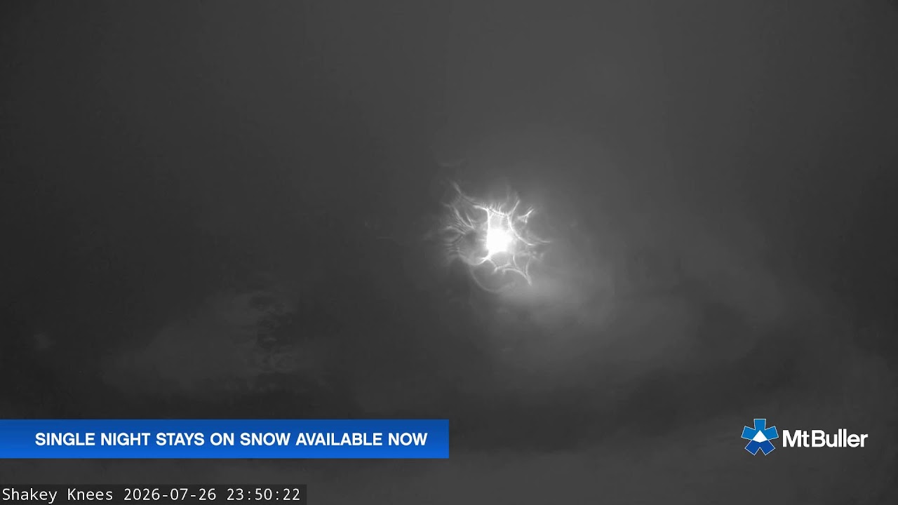 Mt Buller Shakey Knees Live snow cam captured at 26 July 2026 at 11:54 pm AEST