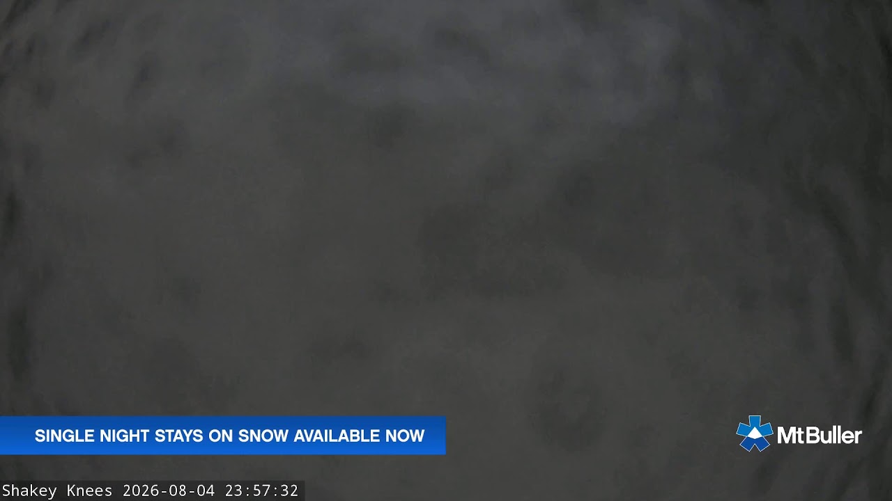 Mt Buller Shakey Knees Live snow cam captured at 4 August 2026 at 11:59 pm AEST