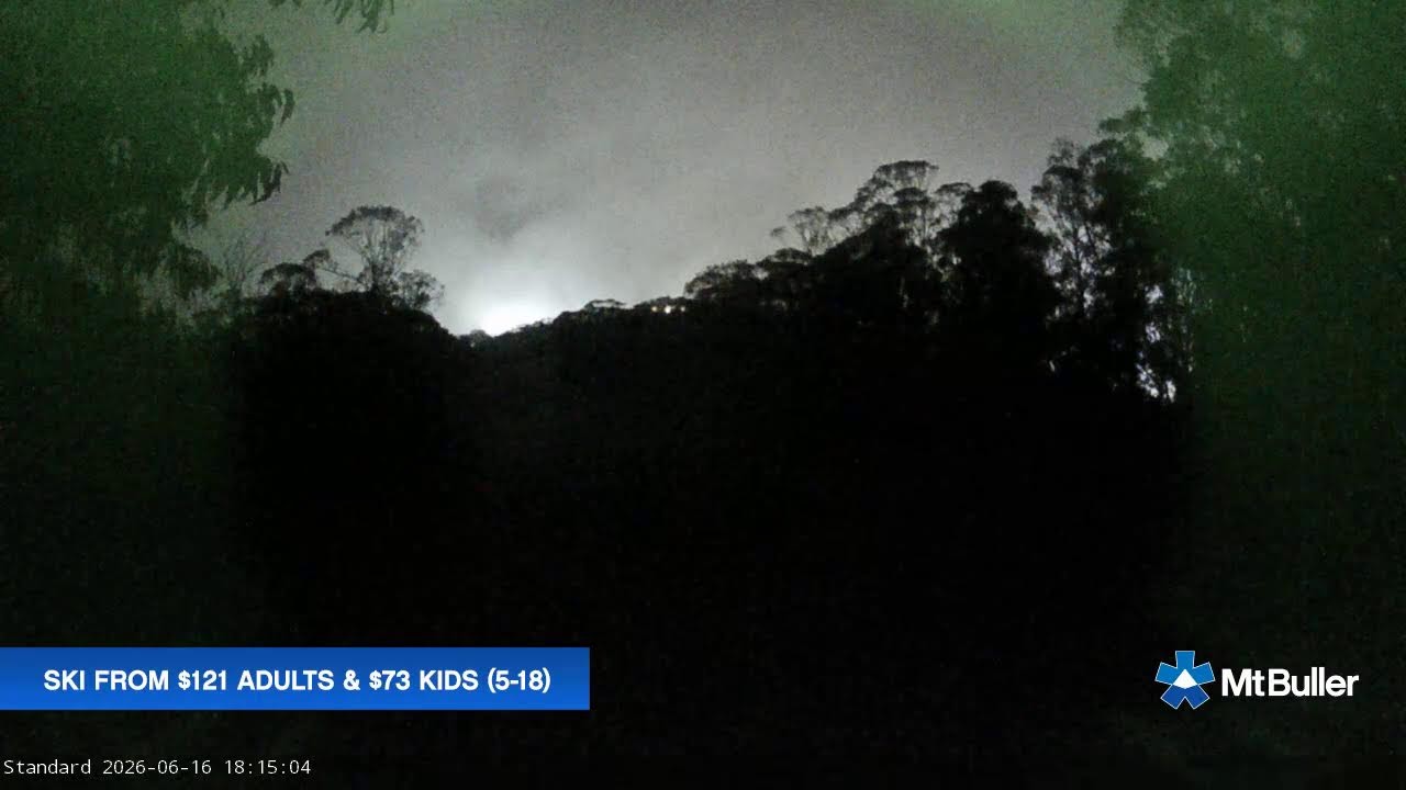 Mt Buller Standard Run Live snow cam captured at 16 June 2026, 8:18 am