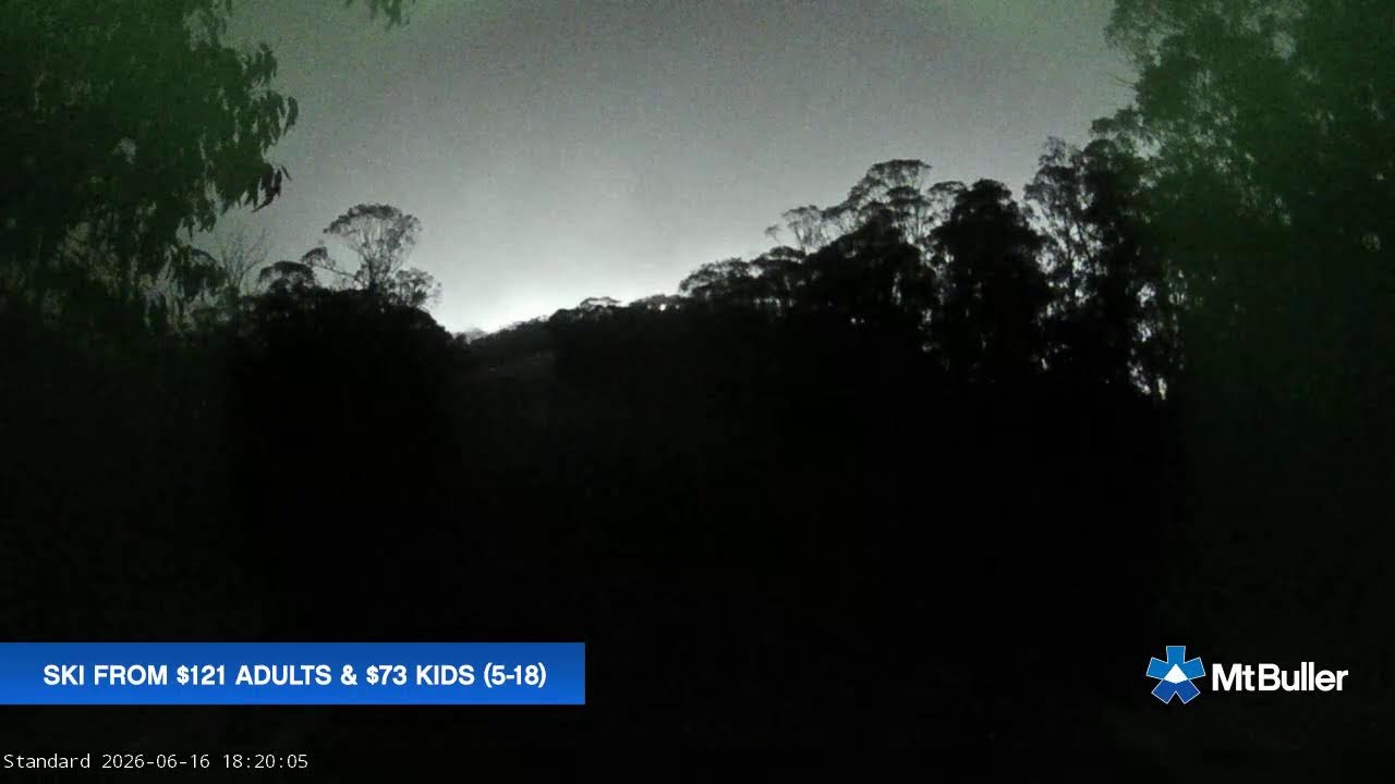 Mt Buller Standard Run Live snow cam captured at 16 June 2026, 8:24 am