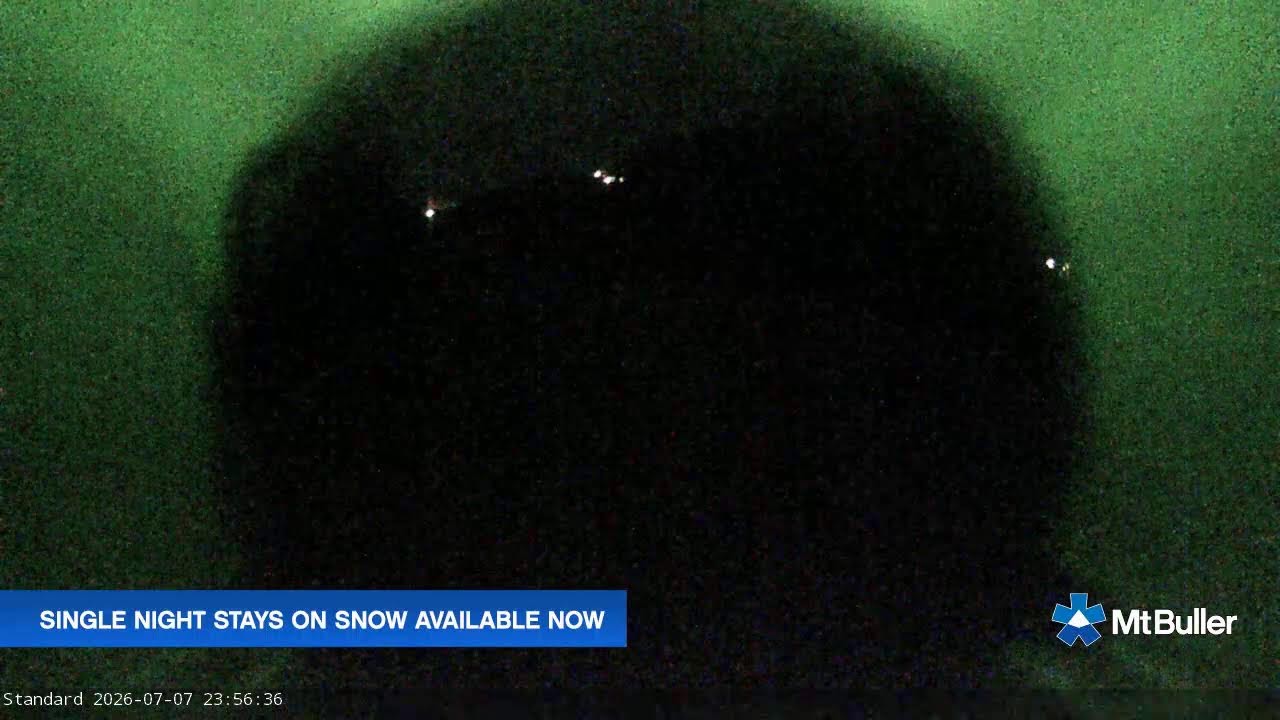 Mt Buller Standard Run Live snow cam captured at 7 July 2026 at 11:57 pm AEST