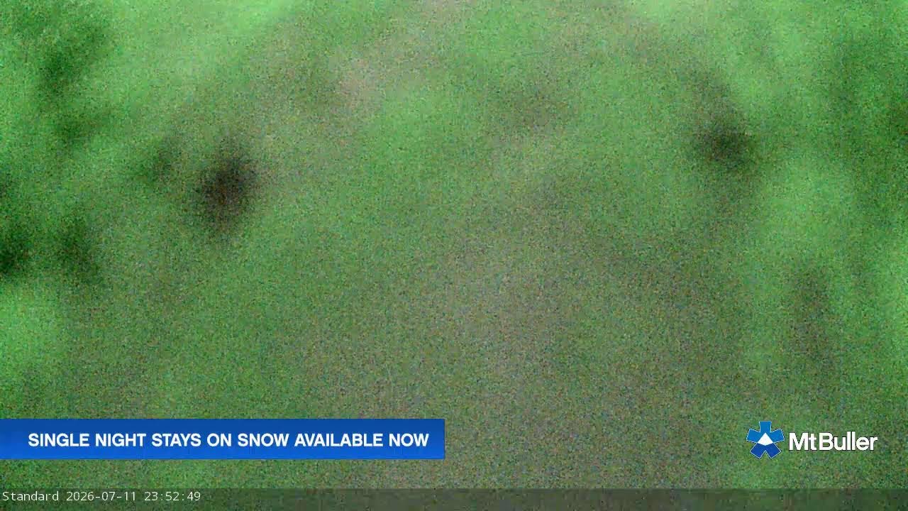 Mt Buller Standard Run Live snow cam captured at 11 July 2026 at 11:56 pm AEST