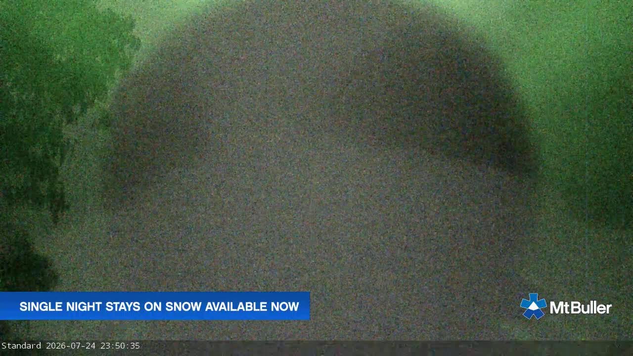 Mt Buller Standard Run Live snow cam captured at 24 July 2026 at 11:55 pm AEST