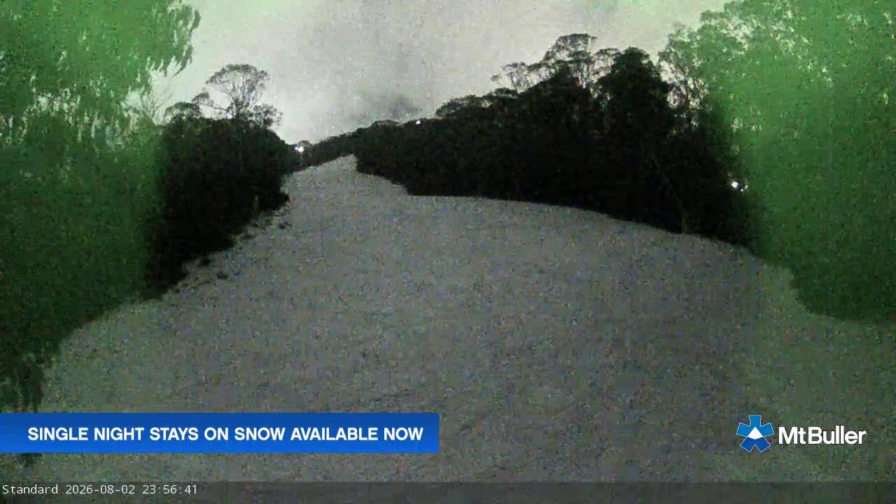 Mt Buller Standard Run Live snow cam captured at 2 August 2026 at 11:58 pm AEST