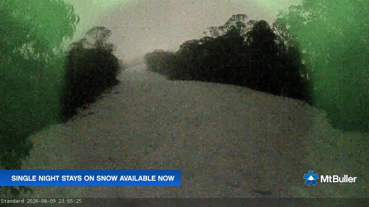 Mt Buller Standard Run Live snow cam captured at 9 August 2026 at 11:56 pm AEST
