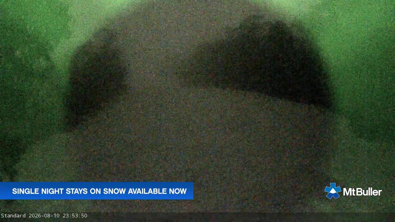 Mt Buller Standard Run Live snow cam captured at 10 August 2026 at 11:56 pm AEST
