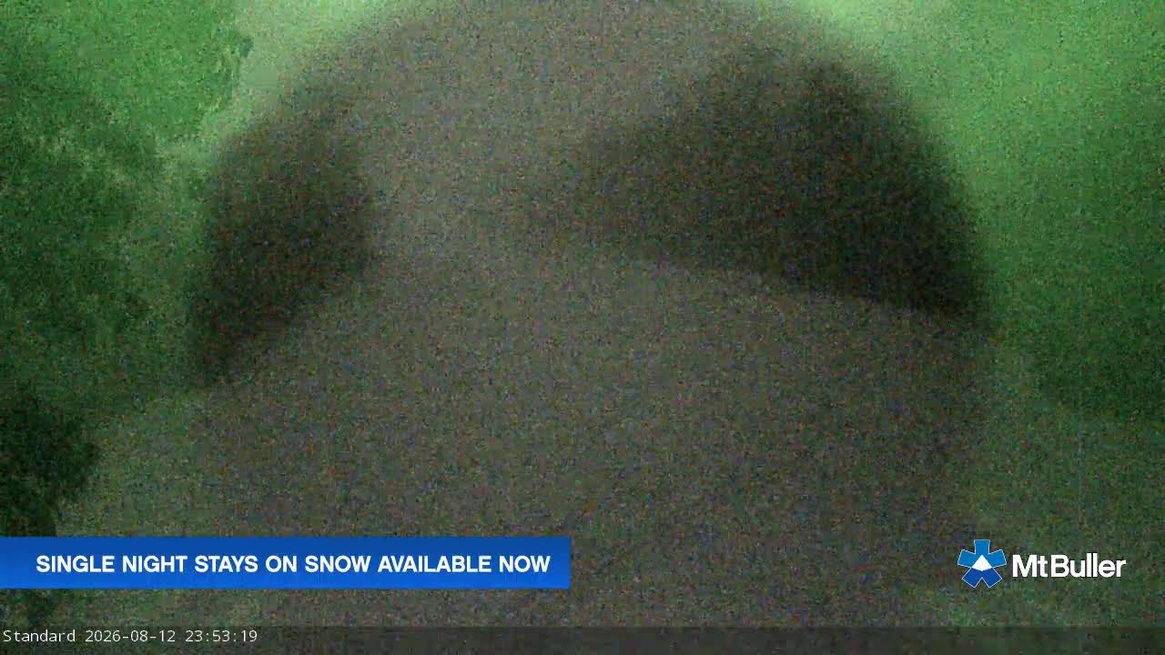 Mt Buller Standard Run Live snow cam captured at 12 August 2026 at 11:56 pm AEST