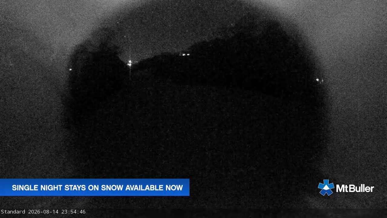 Mt Buller Standard Run Live snow cam captured at 14 August 2026 at 11:56 pm AEST