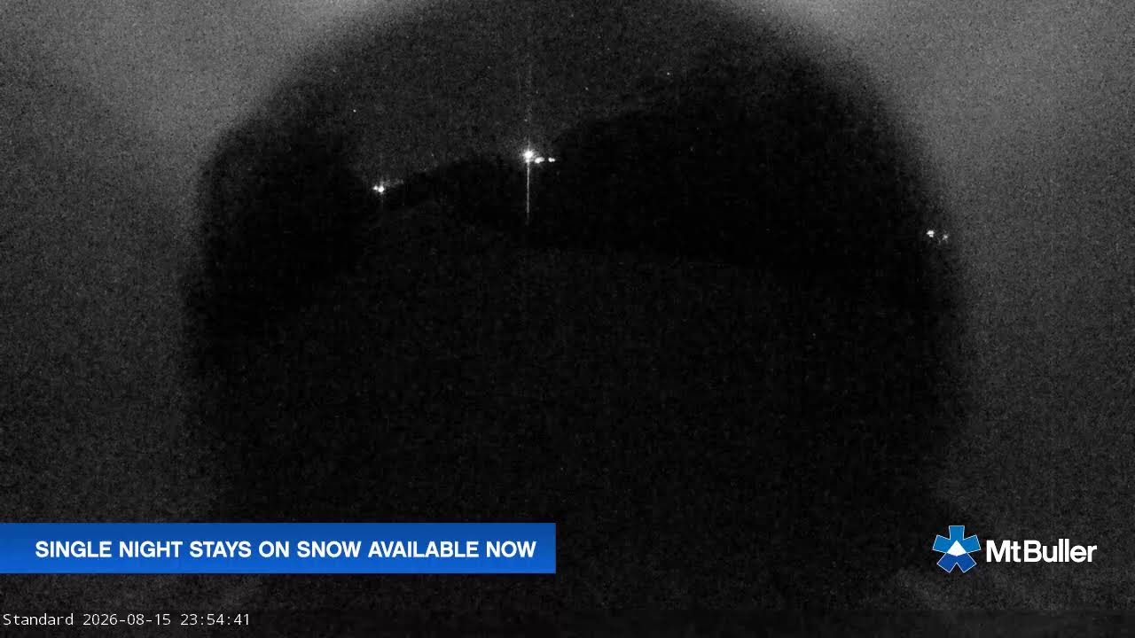 Mt Buller Standard Run Live snow cam captured at 15 August 2026 at 11:56 pm AEST