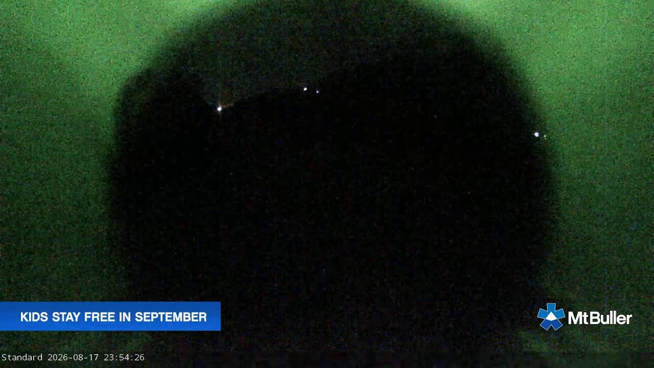 Mt Buller Standard Run Live snow cam captured at 17 August 2026 at 11:55 pm AEST