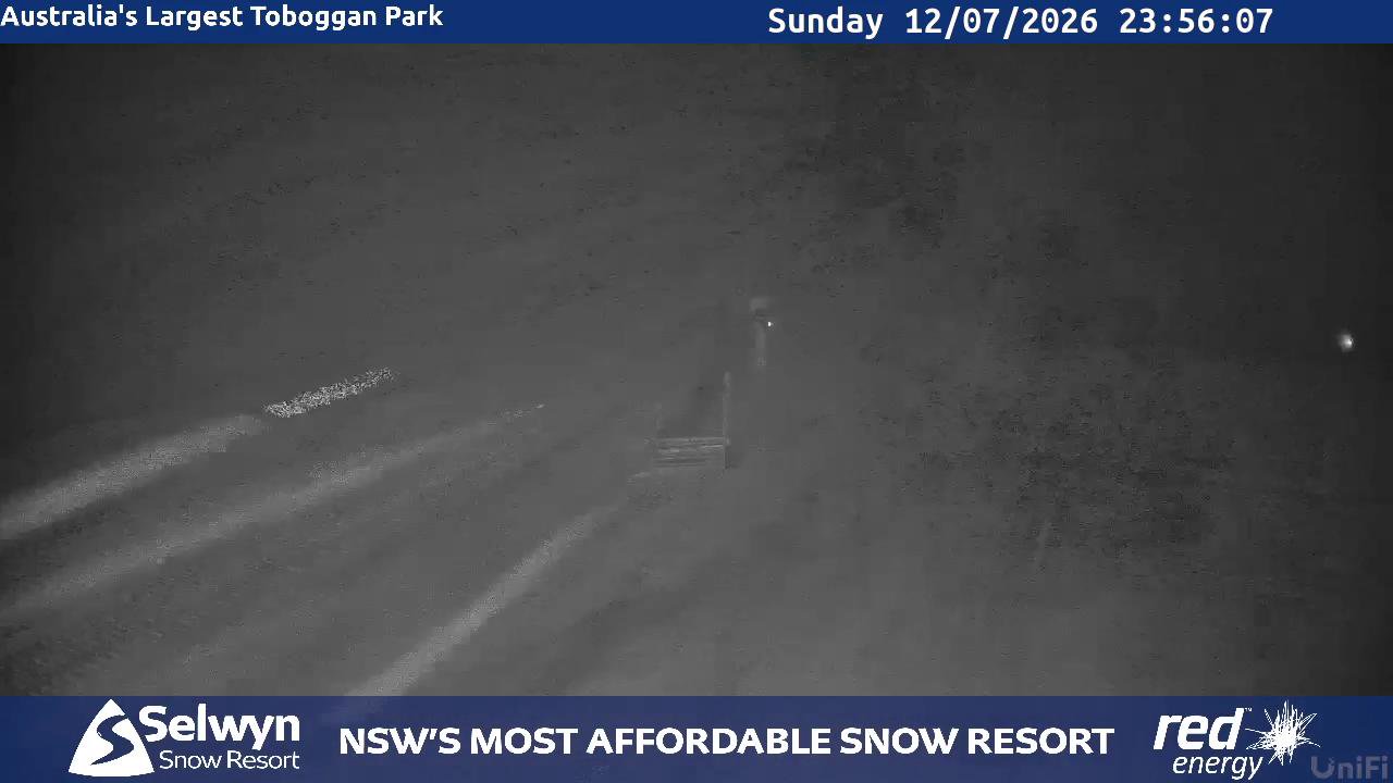 Selwyn Snow Resort Selwyn Live Stream snow cam captured at 12 July 2026 at 11:57 pm AEST