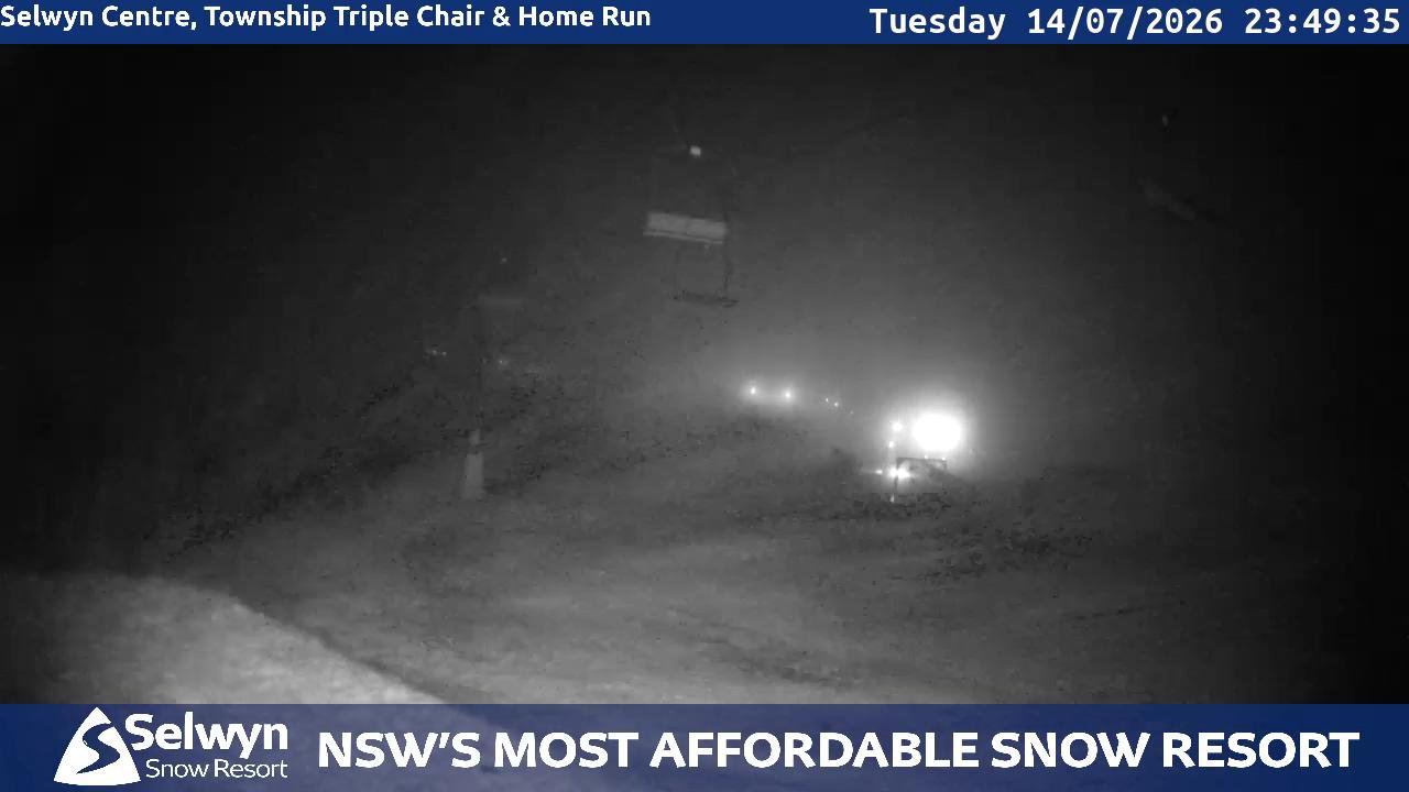 Selwyn Snow Resort Selwyn Live Stream snow cam captured at 14 July 2026 at 11:49 pm AEST