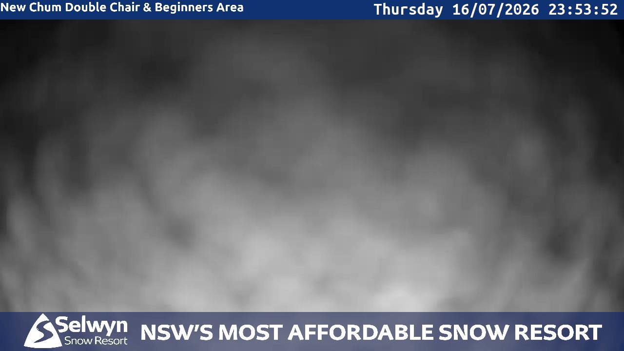 Selwyn Snow Resort Selwyn Live Stream snow cam captured at 16 July 2026 at 11:55 pm AEST
