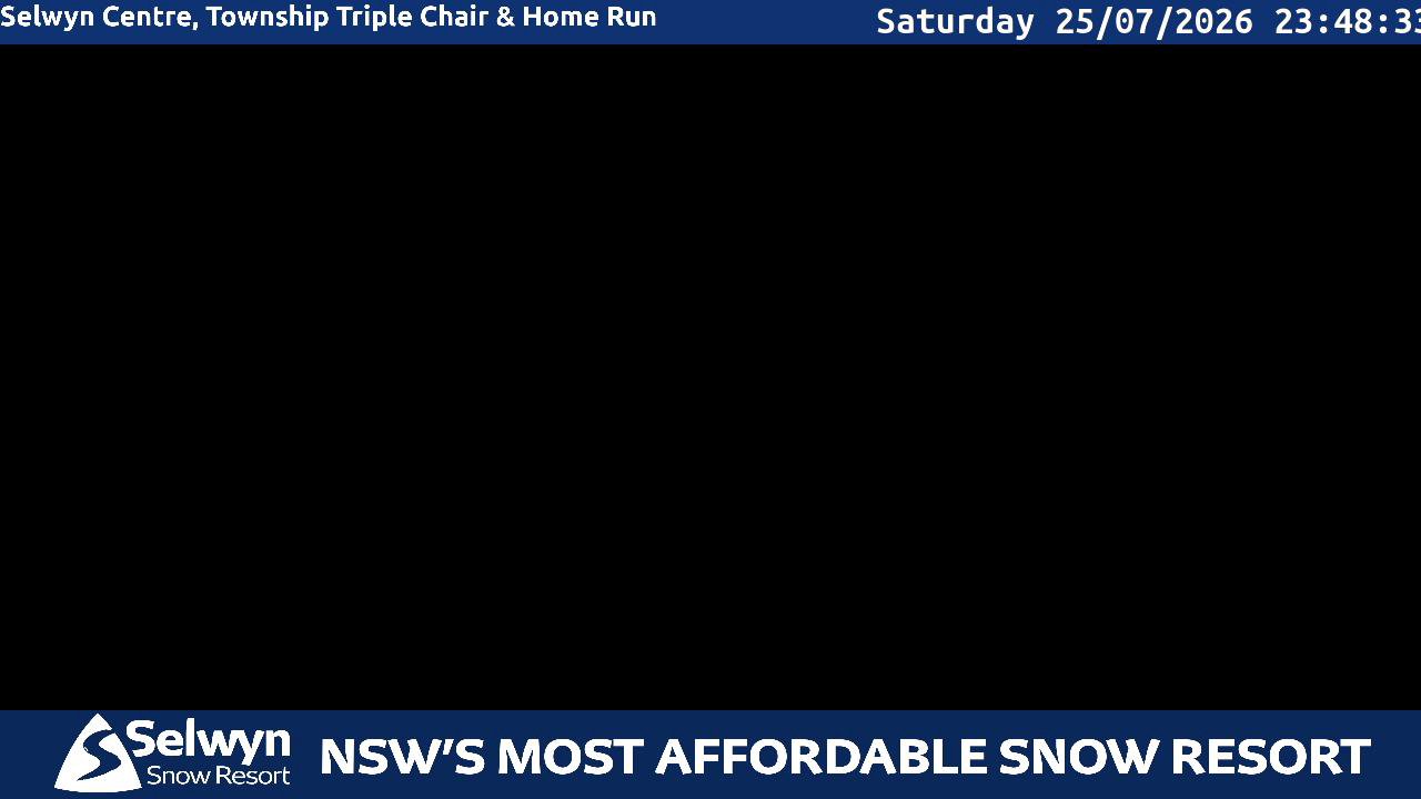 Selwyn Snow Resort Selwyn Live Stream snow cam captured at 25 July 2026 at 11:49 pm AEST