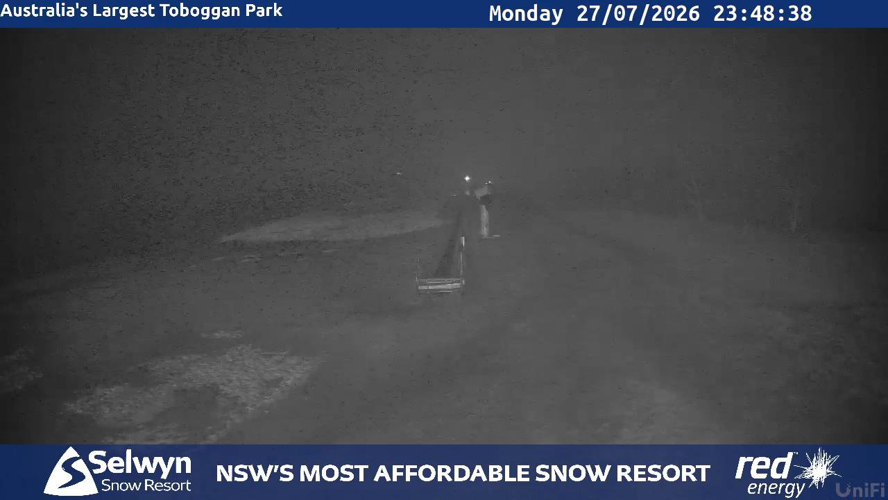 Selwyn Snow Resort Selwyn Live Stream snow cam captured at 27 July 2026 at 11:49 pm AEST
