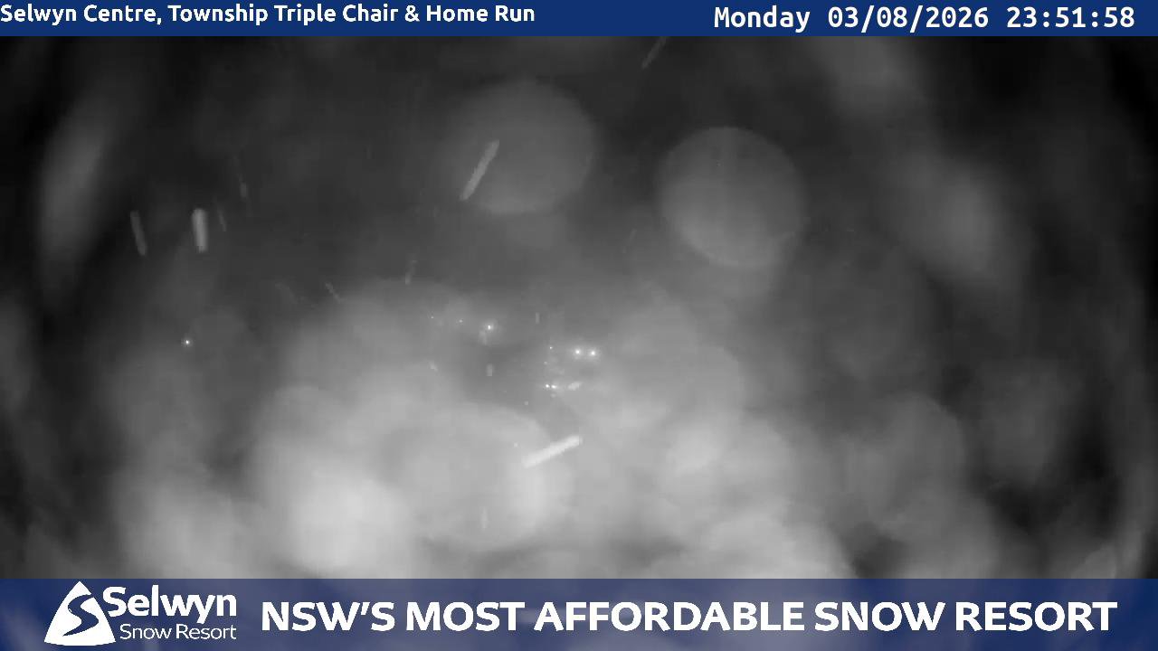 Selwyn Snow Resort Selwyn Live Stream snow cam captured at 3 August 2026 at 11:52 pm AEST