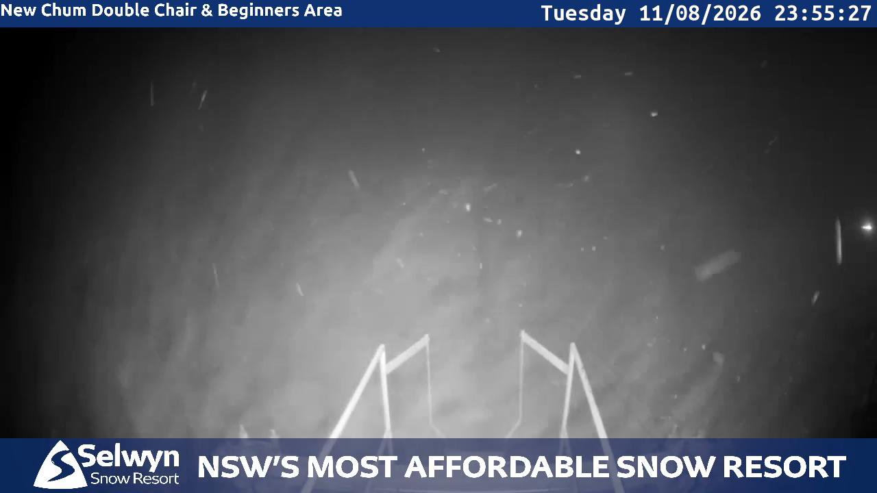 Selwyn Snow Resort Selwyn Live Stream snow cam captured at 11 August 2026 at 11:57 pm AEST