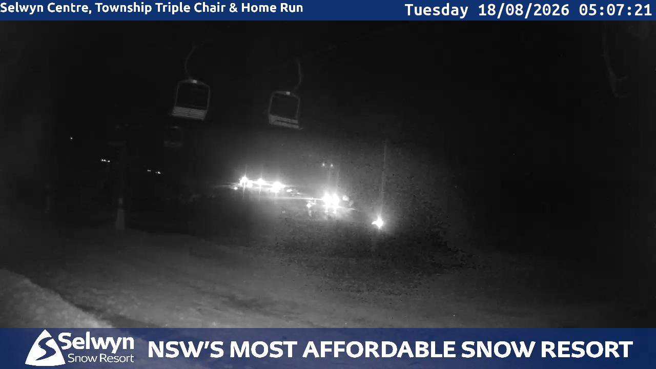Selwyn Snow Resort Selwyn Live Stream snow cam captured at 18 August 2026 at 5:13 am AEST