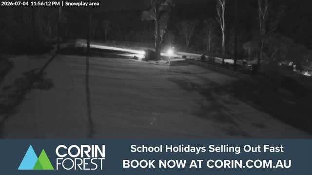 Corin Forest Snowplay Area Live snow cam captured at 4 July 2026 at 11:56 pm AEST
