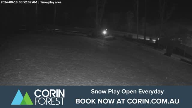 Corin Forest Snowplay Area Live snow cam captured at 18 August 2026 at 3:52 am AEST