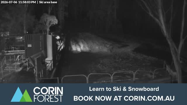 Corin Forest Ski Area Live snow cam captured at 6 July 2026 at 11:58 pm AEST
