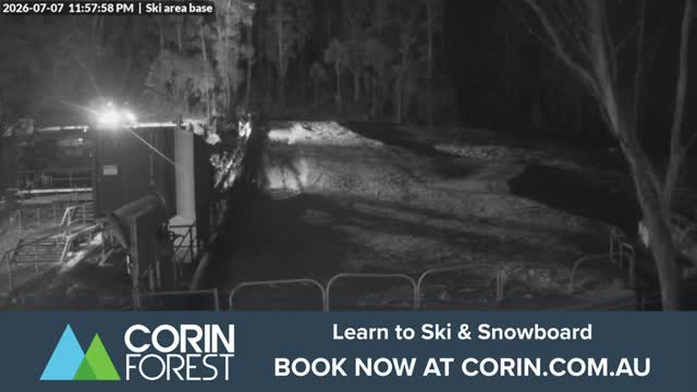 Corin Forest Ski Area Live snow cam captured at 7 July 2026 at 11:58 pm AEST